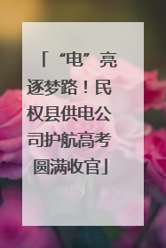 “电”亮逐梦路！民权县供电公司护航高考圆满收官