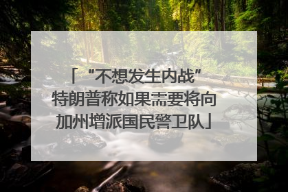 “不想发生内战” 特朗普称如果需要将向加州增派国民警卫队