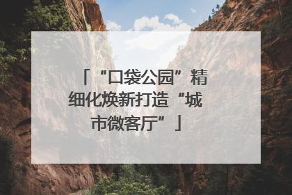 “口袋公园”精细化焕新打造“城市微客厅”