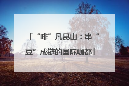 “啡”凡昆山：串“豆”成链的国际咖都