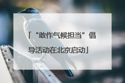 “敢作气候担当”倡导活动在北京启动