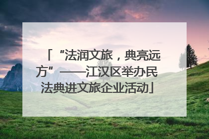 “法润文旅，典亮远方”——江汉区举办民法典进文旅企业活动