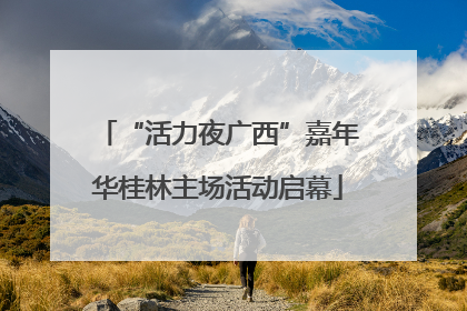“活力夜广西”嘉年华桂林主场活动启幕