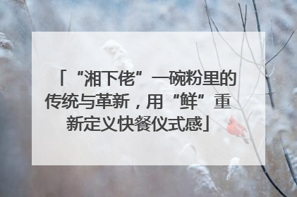 “湘下佬”一碗粉里的传统与革新，用“鲜”重新定义快餐仪式感
