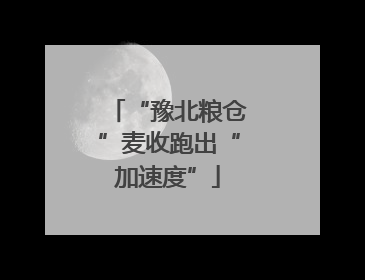 “豫北粮仓”麦收跑出“加速度”