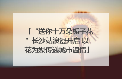“送你十万朵栀子花”长沙站浪漫开启 以花为媒传递城市温情