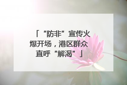 “防非”宣传火爆开场，港区群众直呼“解渴”