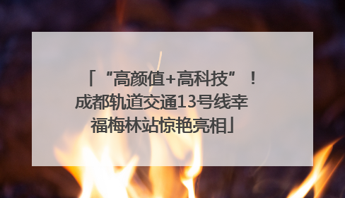 “高颜值+高科技”！成都轨道交通13号线幸福梅林站惊艳亮相