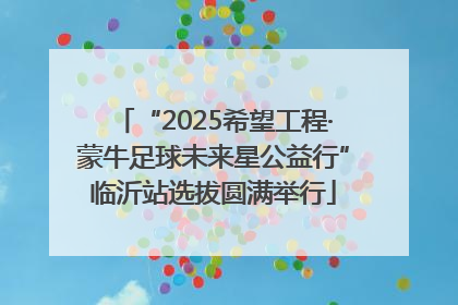 “2025希望工程·蒙牛足球未来星公益行”临沂站选拔圆满举行