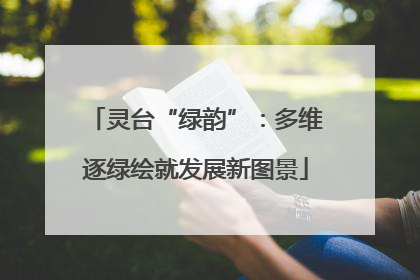 灵台“绿韵”：多维逐绿绘就发展新图景
