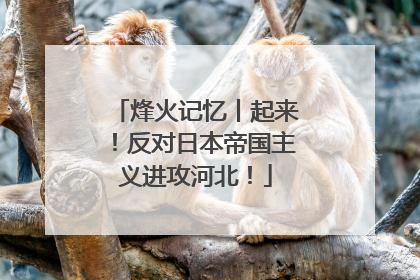 烽火记忆丨起来！反对日本帝国主义进攻河北！