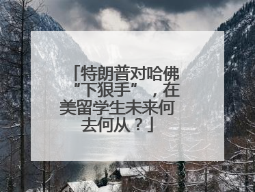 特朗普对哈佛“下狠手”，在美留学生未来何去何从？
