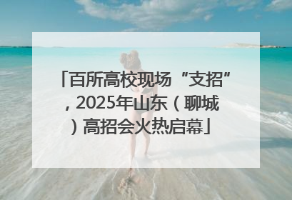 百所高校现场“支招”，2025年山东（聊城）高招会火热启幕