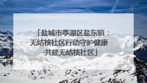 盐城市亭湖区盐东镇：无结核社区行动守护健康 ·共建无结核社区