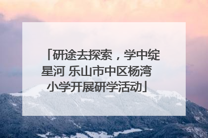 研途去探索，学中绽星河 乐山市中区杨湾小学开展研学活动