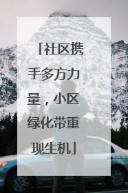 社区携手多方力量，小区绿化带重现生机