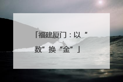 福建厦门：以“数”换“金”
