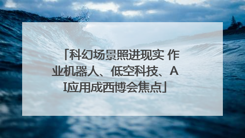 科幻场景照进现实 作业机器人、低空科技、AI应用成西博会焦点