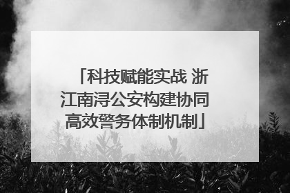 科技赋能实战 浙江南浔公安构建协同高效警务体制机制