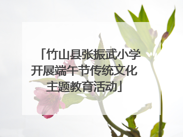 竹山县张振武小学开展端午节传统文化主题教育活动