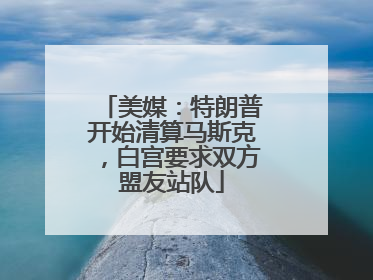 美媒：特朗普开始清算马斯克，白宫要求双方盟友站队