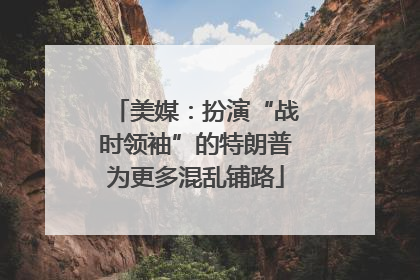 美媒：扮演“战时领袖”的特朗普为更多混乱铺路