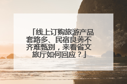 线上订购旅游产品套路多、民宿良莠不齐难甄别，来看省文旅厅如何回应？