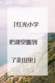 红光小学把课堂搬到了麦田里