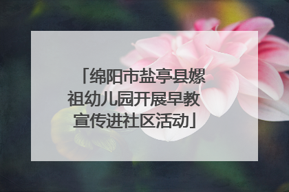 绵阳市盐亭县嫘祖幼儿园开展早教宣传进社区活动