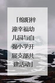 绵阳梓潼幸福幼儿园与自强小学开展支部共建活动