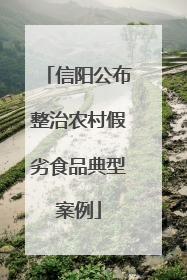 信阳公布整治农村假劣食品典型案例