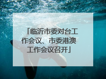 临沂市委对台工作会议、市委港澳工作会议召开