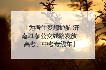 为考生梦想护航 济南21条公交线路发放高考、中考专线车