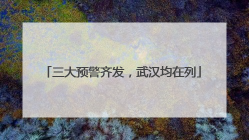 三大预警齐发，武汉均在列