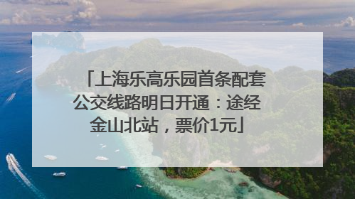 上海乐高乐园首条配套公交线路明日开通：途经金山北站，票价1元