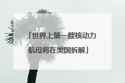 世界上第一艘核动力航母将在美国拆解