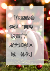 东盟峰会通过“吉隆坡宣言” 聚焦加强区域一体化