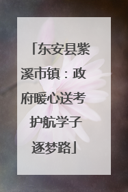 东安县紫溪市镇：政府暖心送考 护航学子逐梦路