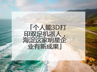 个人能3D打印双足机器人，海淀这家明星企业有新成果