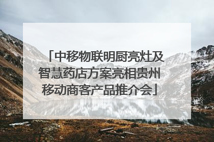 中移物联明厨亮灶及智慧药店方案亮相贵州移动商客产品推介会