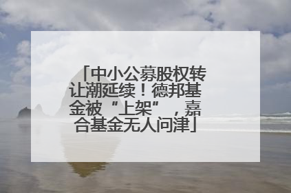 中小公募股权转让潮延续！德邦基金被“上架”，嘉合基金无人问津