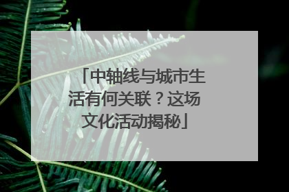 中轴线与城市生活有何关联？这场文化活动揭秘