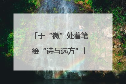 于“微”处着笔 绘“诗与远方”