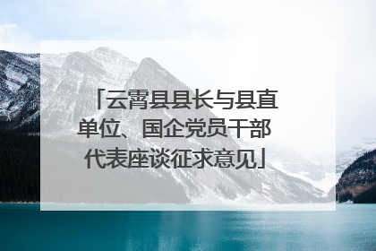 云霄县县长与县直单位、国企党员干部代表座谈征求意见