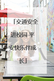 交通安全进校园 平安快乐伴成长