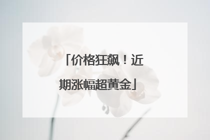 价格狂飙！近期涨幅超黄金