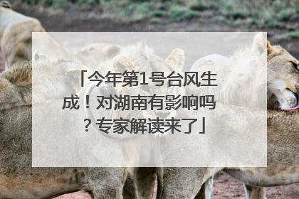 今年第1号台风生成！对湖南有影响吗？专家解读来了