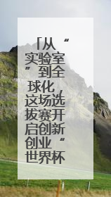 从“实验室”到全球化，这场选拔赛开启创新创业“世界杯”