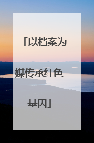 以档案为媒传承红色基因