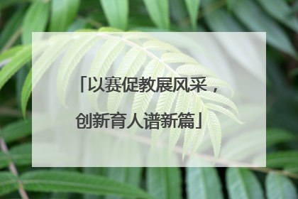 以赛促教展风采，创新育人谱新篇